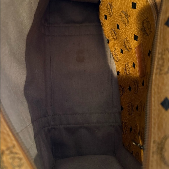 MCM Tan Monogram Shoulder Bag - Picture 7 of 13